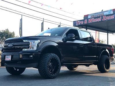 custom wheels installed on truck